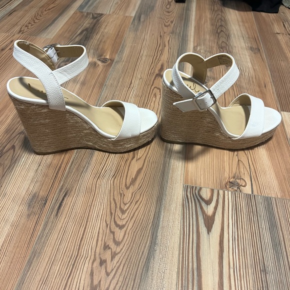 Lulus Beachy Dreams White Espadrille Wedges - Size 8 - Picture 4 of 5